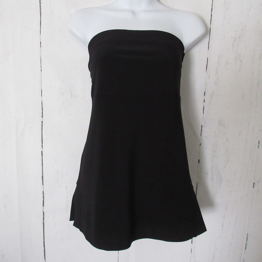 Y2K New White House Black Market Top Babydoll Bandeau Strapless Minimalist Goth